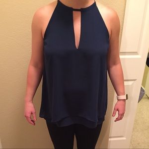 Banana Republic navy dressy tank top
